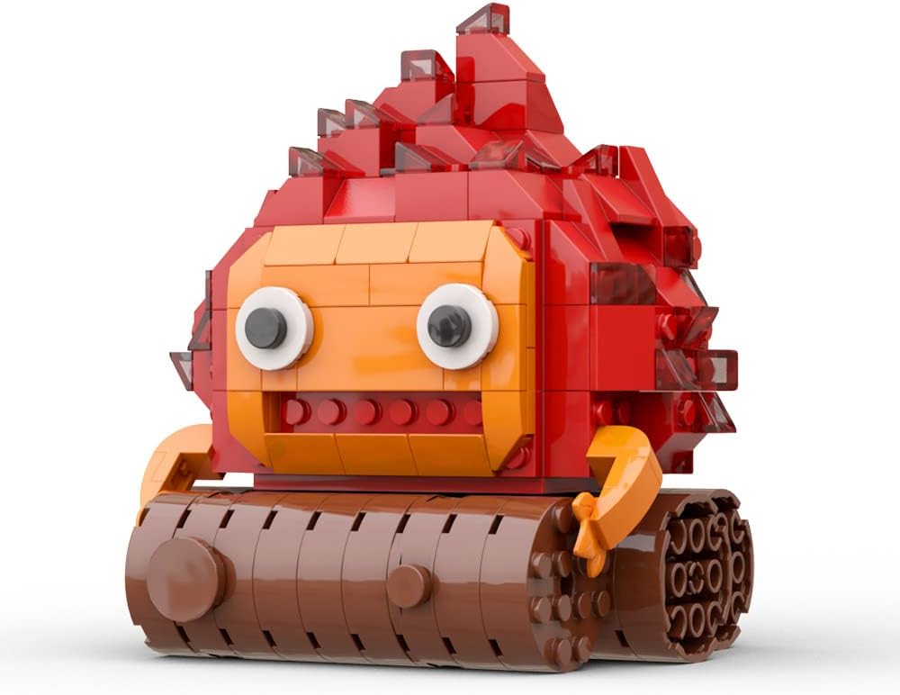 MOC Japan Anime Figures Calcifer Flame Son House Building Blocks