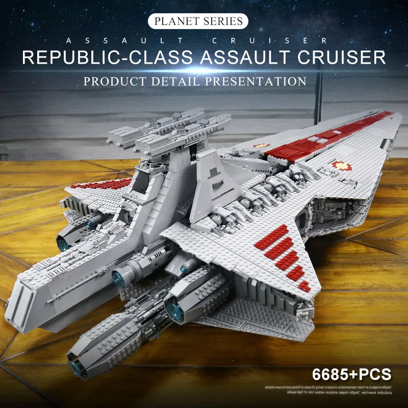 Mould King 21005 The MOC-0694 Republic Attack Cruiser Building Block - Image 5