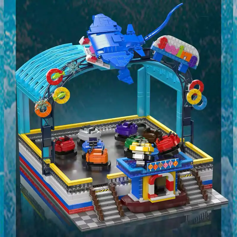 Mould King 11018 Amusement Park The Motorized Bumper Boats Building Block - Image 3