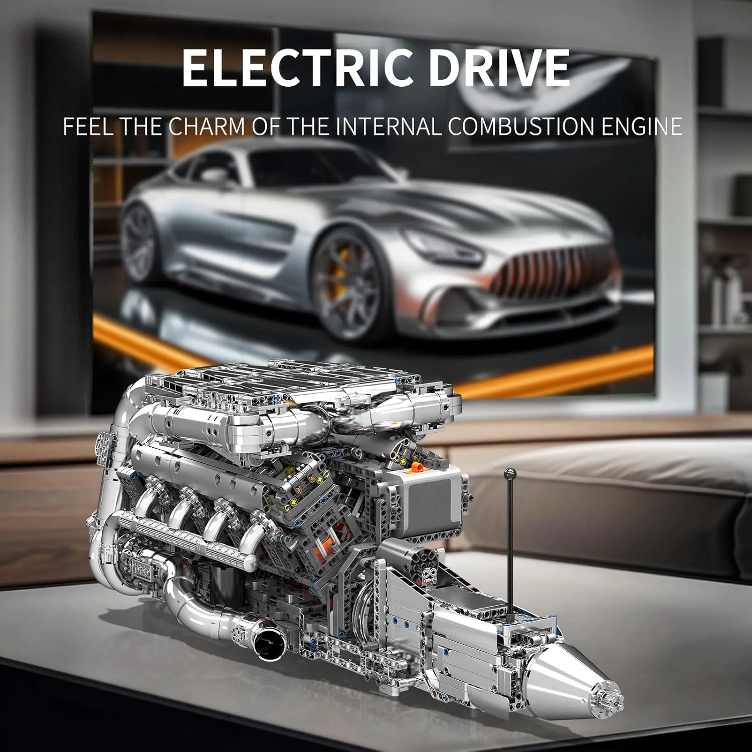 Mould King 10168  - 2899PCS V8 Twin-Turbo Engine Building Blocks - Image 3