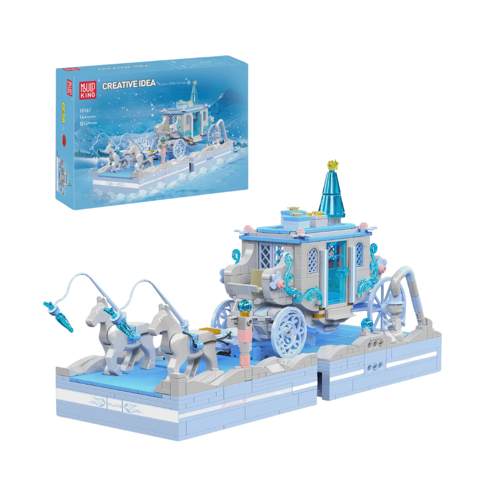 MOULD KING 10161 with 1214 Pieces Snow White Carriage Building Blocks