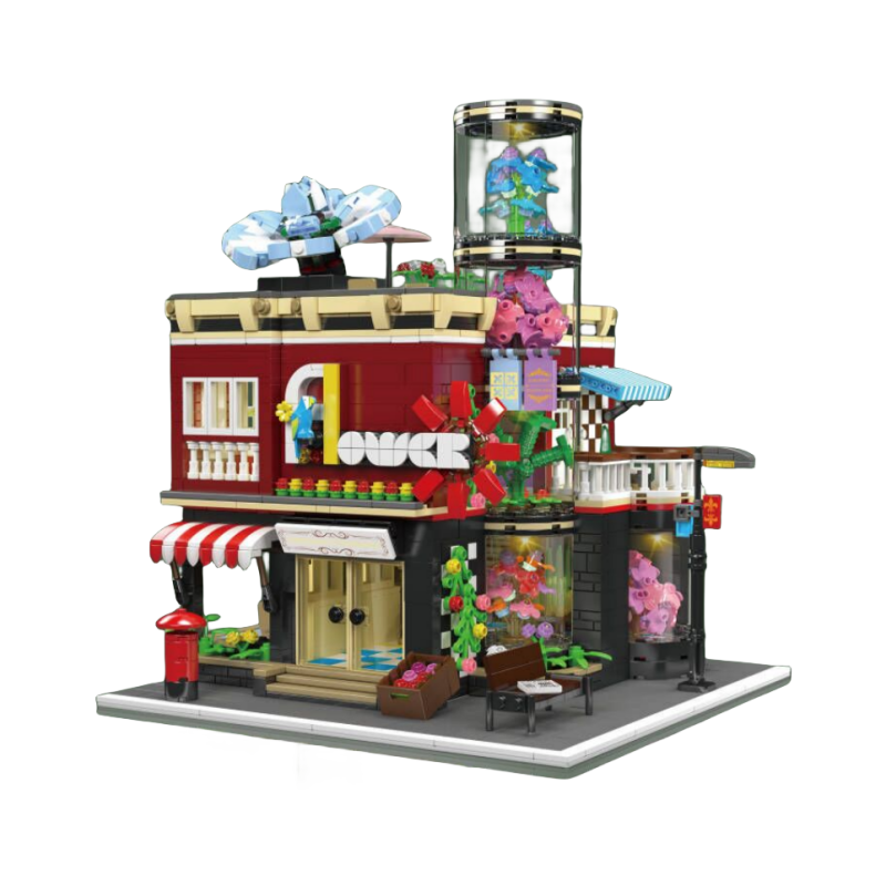 MOULD KING 16056 with 2291 Pieces Flower Shop Building Blocks - Image 2