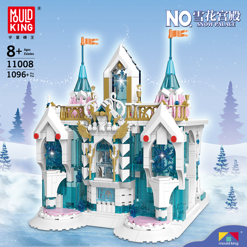 MOULD KING 11008 with 1096 Pieces Snow Palace Building Blocks - Image 4