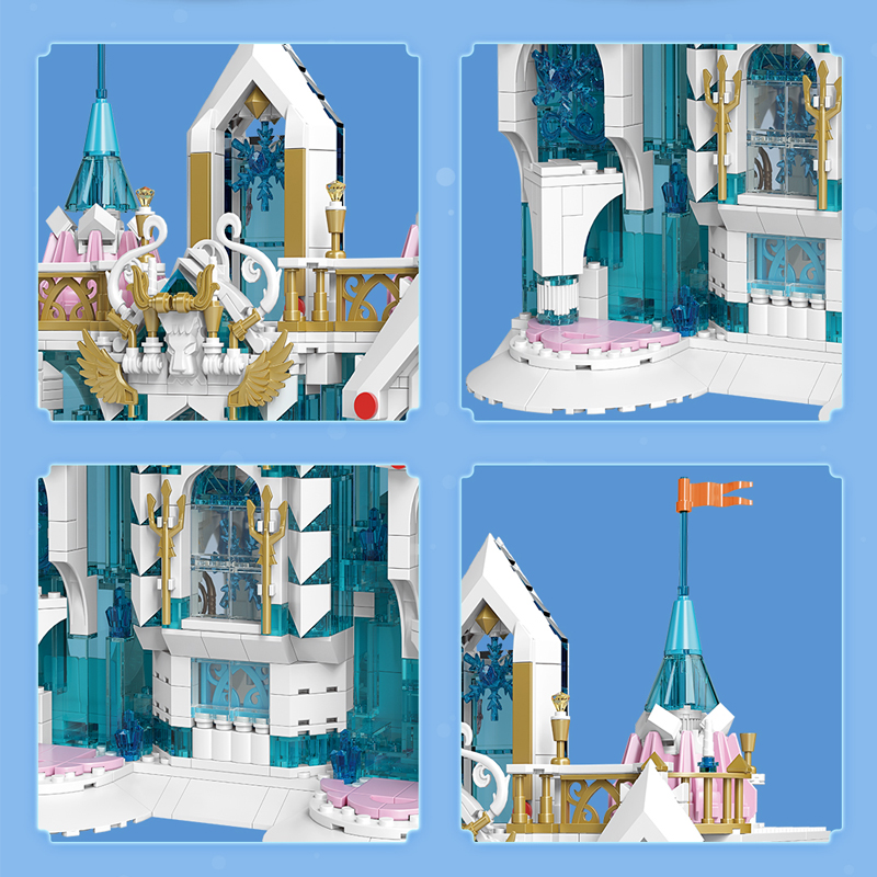 MOULD KING 11008 with 1096 Pieces Snow Palace Building Blocks - Image 3
