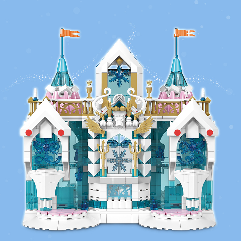 MOULD KING 11008 with 1096 Pieces Snow Palace Building Blocks - Image 2