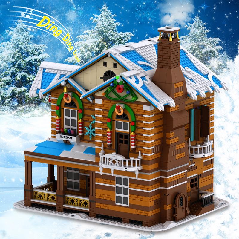 MOULD KING 16011 with 3693 Pieces Christmas House Building Blocks - Image 2
