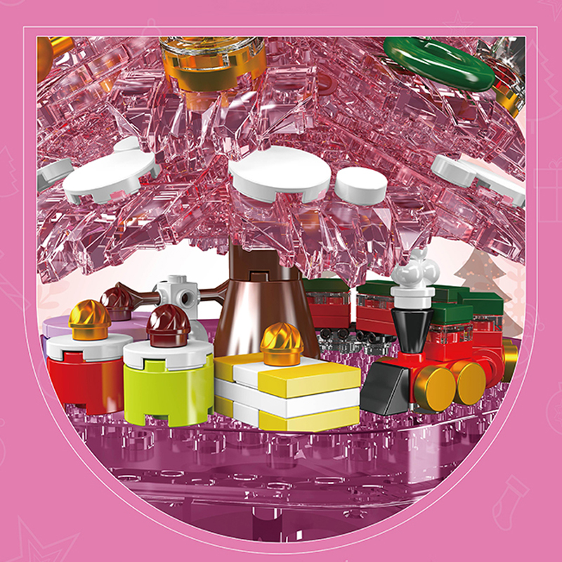 MOULD KING 10089 with 688 Pieces Pink Magical Christmas Music Box Building Blocks - Image 6